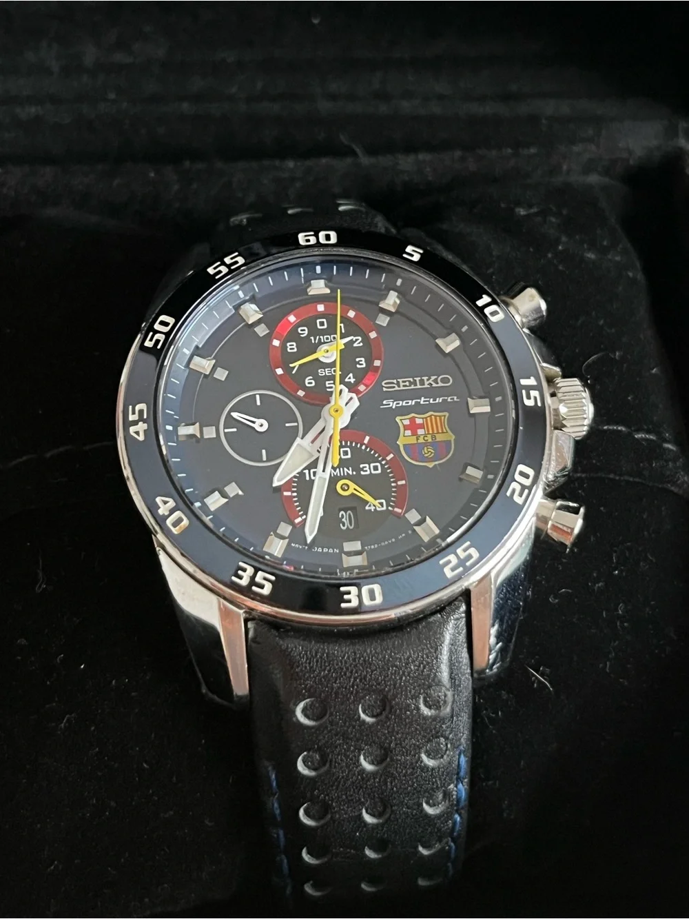 Seiko Sportura FCBarcelona Chronograph Watch